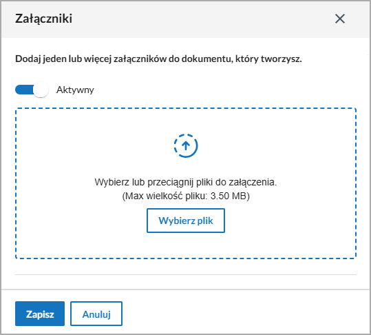 Wyb&oacute;r opcji w oknie Adnotacje